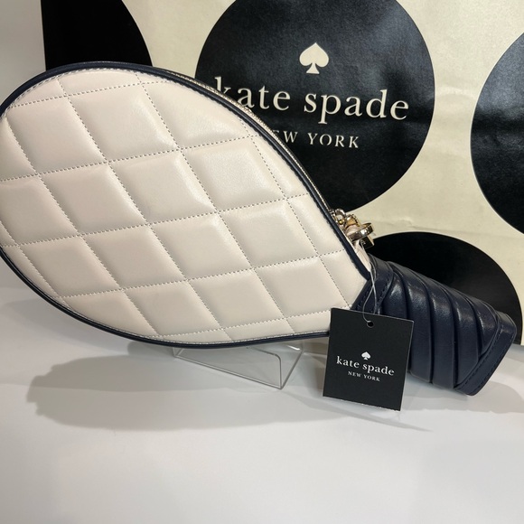 NWT KATE SPADE GRAND SLAM 3D TENNIS RAQUET CROSSBODY & CARD HOLDER - Picture 7 of 10